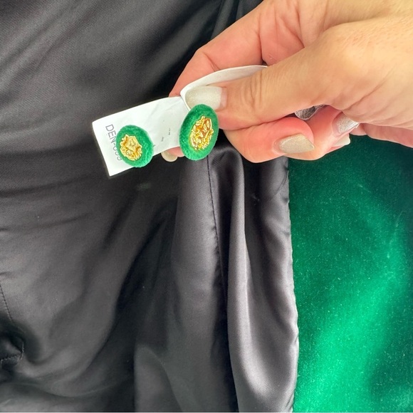 Zara LIMITED EDITION bloggers favorite emerald Green Velvet Blazer,size XS - Picture 9 of 16